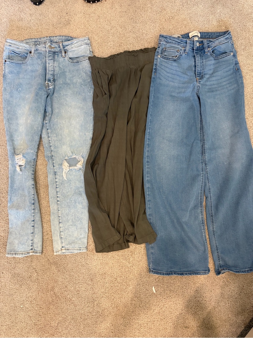 Women’s Size 8 Jeans Pants Lot Old Navy Universal Thread Wide Leg Straight